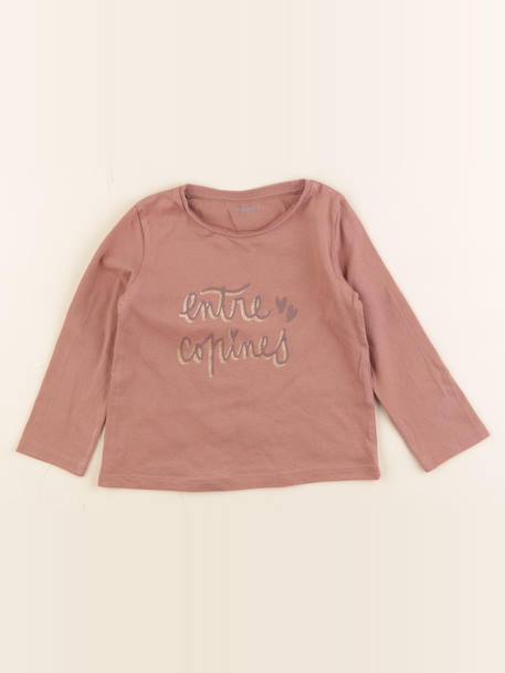 Tee-shirt - 2 ans Rose, or 1 - vertbaudet enfant 