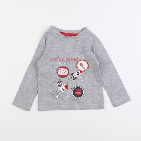 Tee-shirt - 2 ans Gris 1 - vertbaudet enfant 