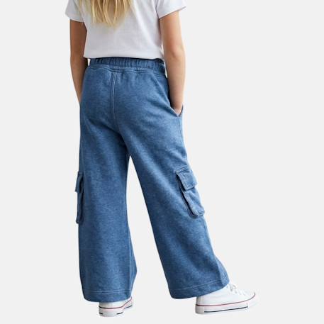 Pantalon fille Bleu+Noir+Rose 3 - vertbaudet enfant 