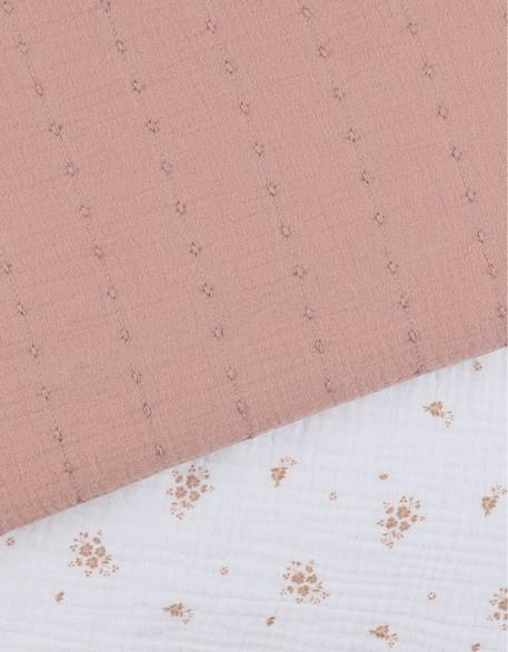 Tour de lit mousseline de coton bio Rose 6 - vertbaudet enfant 