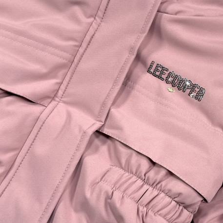 Parka fille imprimée Noir+Rose+Rose clair 10 - vertbaudet enfant 