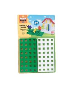 Jouet-Jeux d'imagination-Jeu de blocs de construction plus-plus midi blanc et vert – créativité et imagination enfants à partir de 1 an
