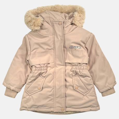 Parka fille imprimée Noir+Rose+Rose clair 14 - vertbaudet enfant 