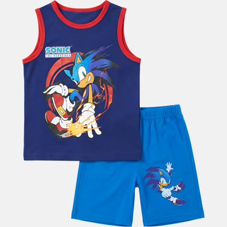 Ensemble garçon débardeur et short sonic Bleu+Marine 8 - vertbaudet enfant 