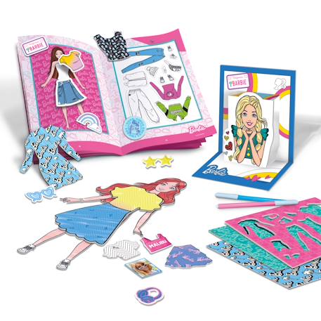 Sac a dos ecole de dessins  barbie fashion MULTICOLORE 2 - vertbaudet enfant 