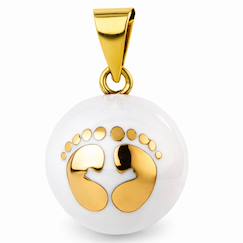 Vêtements de grossesse-De grossesse collier  avec pieds dorés