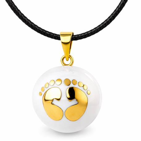 De grossesse collier  avec pieds dorés Blanc avec pieds dorés 2 - vertbaudet enfant 