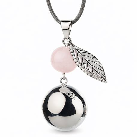 De grossesse collier perle et feuille Argent+Rose 1 - vertbaudet enfant 