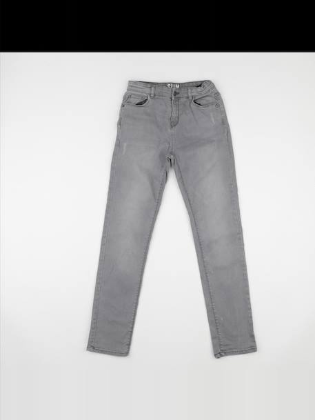Jean - 12 ans Gris 1 - vertbaudet enfant 