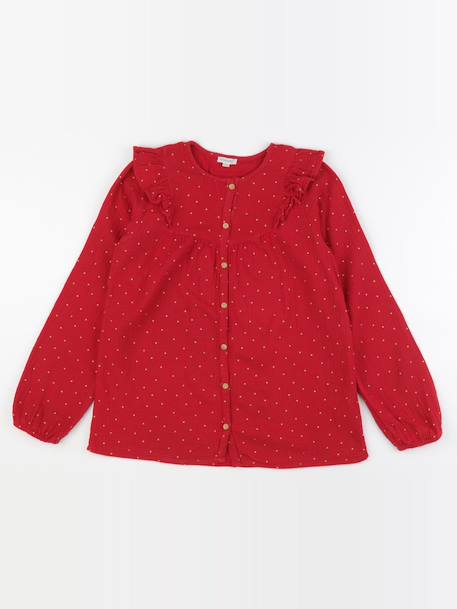 Blouse - 12 ans Rouge, or 1 - vertbaudet enfant 