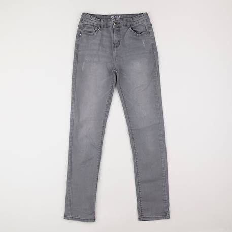 Jean - 12 ans Gris 1 - vertbaudet enfant 