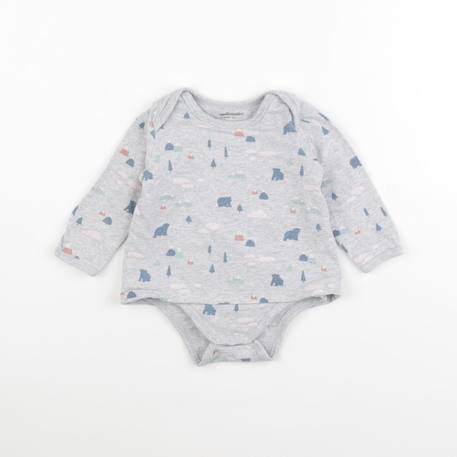 Body - 3 mois Gris 1 - vertbaudet enfant 