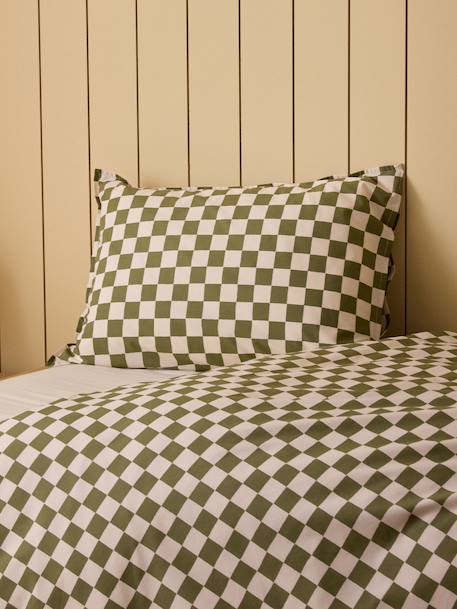 Housse de couette percale de coton 'marius' Bleu+Vert 9 - vertbaudet enfant 