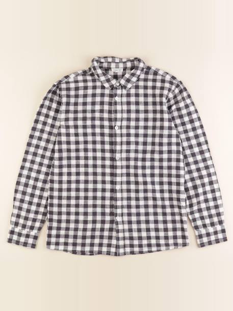 Chemise - 12 ans Blanc, noir 1 - vertbaudet enfant 