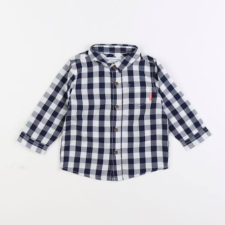 Chemise - 12 mois Blanc, noir 1 - vertbaudet enfant 