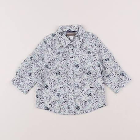 Chemise - 12 mois Blanc, bleu 1 - vertbaudet enfant 