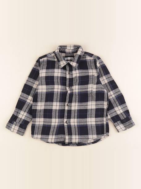 Chemise - 4 ans Blanc, bleu 1 - vertbaudet enfant 