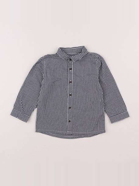 Chemise - 2 ans Blanc, noir 1 - vertbaudet enfant 