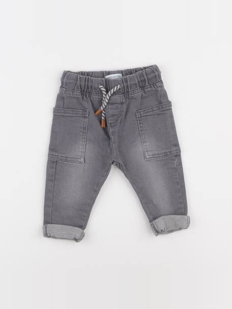 Jean - 6 mois Gris 1 - vertbaudet enfant 