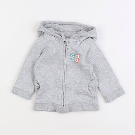 Sweat - 6 mois Gris 1 - vertbaudet enfant 
