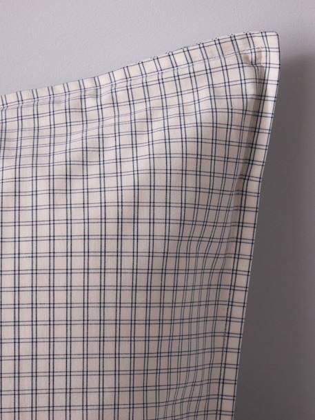 Taie d'oreiller percale de coton tissé teint  'marin' Bleu 2 - vertbaudet enfant 