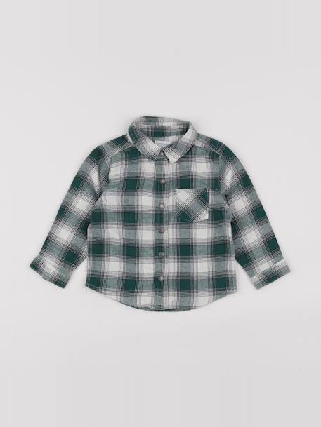 Chemise - 18 mois Blanc, vert 1 - vertbaudet enfant 