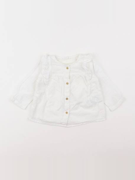 Blouse - 6 mois Blanc 1 - vertbaudet enfant 