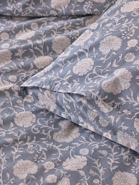 Taie d'oreiller percale de coton 'millie' Bleu ombre 4 - vertbaudet enfant 