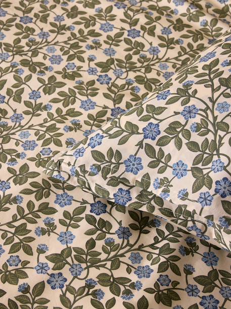 Taie d'oreiller percale de coton 'manon' Bleu+Jaune 3 - vertbaudet enfant 