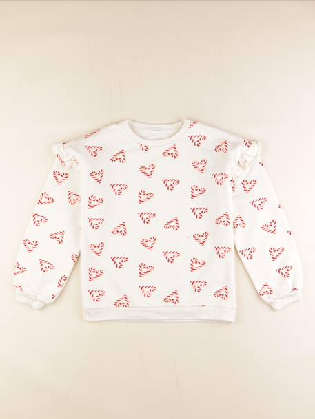 Sweat - 10 ans Beige, rouge 1 - vertbaudet enfant 