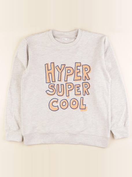 Sweat - 12 ans Gris 1 - vertbaudet enfant 