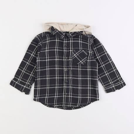 Chemise - 18 mois Blanc, gris 1 - vertbaudet enfant 