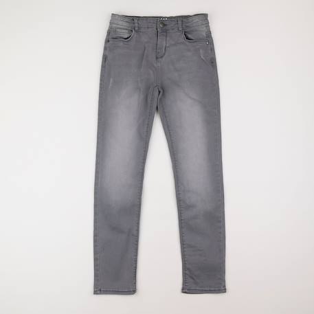 Jean - 12 ans Gris 1 - vertbaudet enfant 