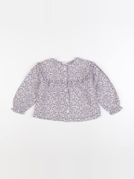 Blouse - 3 ans Blanc, violet 1 - vertbaudet enfant 