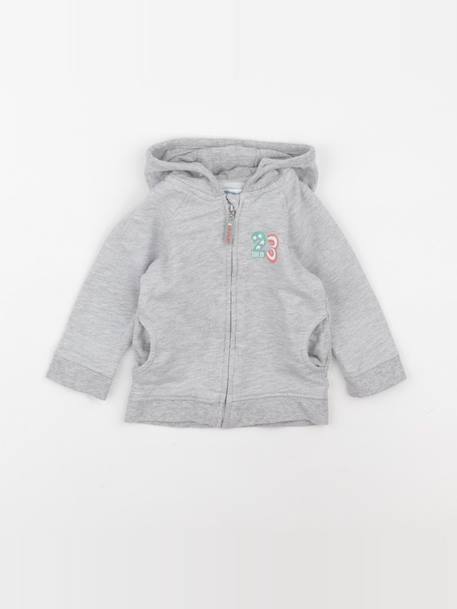 Sweat - 12 mois Gris 1 - vertbaudet enfant 