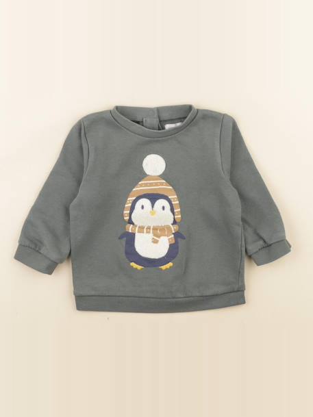 Sweat - 12 mois Vert 1 - vertbaudet enfant 