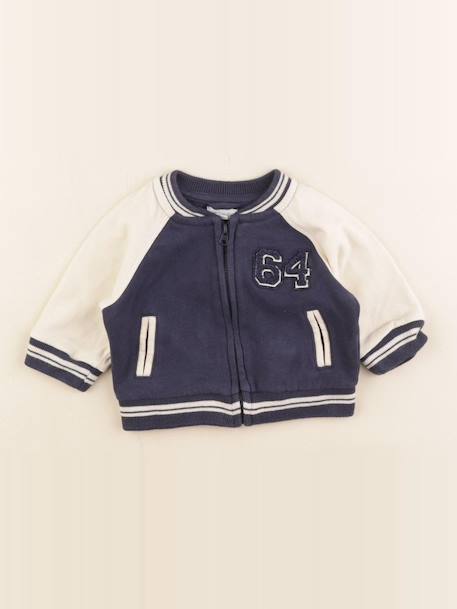 Sweat - 3 mois Beige, bleu 1 - vertbaudet enfant 