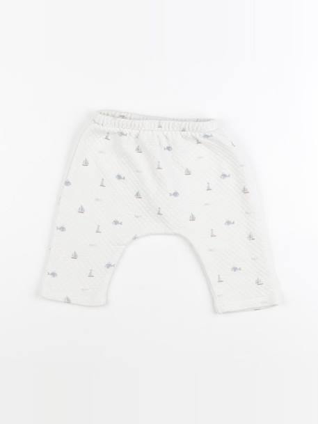 Sarouel - 9 mois Blanc, bleu 1 - vertbaudet enfant 