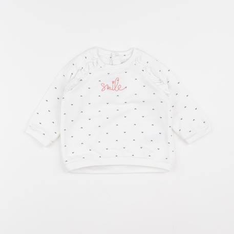 Sweat - 6 mois Blanc 1 - vertbaudet enfant 
