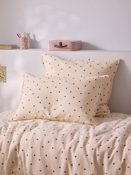 Taie d'oreiller gaze de coton 'maude' Marine 3 - vertbaudet enfant 