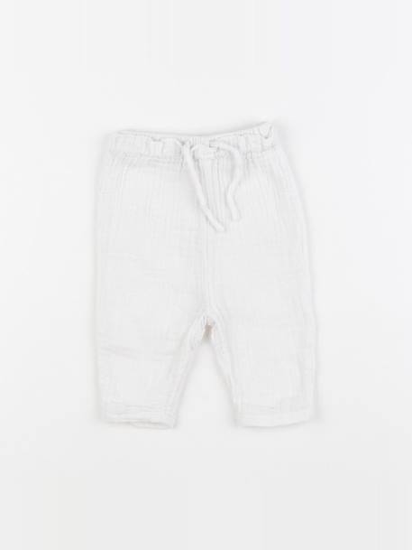 Pantalon - 6 mois Blanc 1 - vertbaudet enfant 
