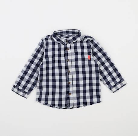 Chemise - 18 mois Blanc, bleu 1 - vertbaudet enfant 