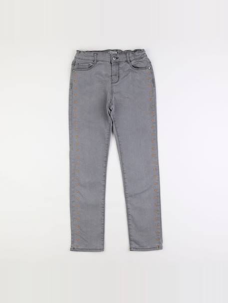 Jean - 12 ans Gris 1 - vertbaudet enfant 