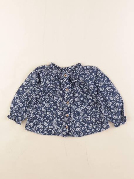 Blouse - 6 mois Blanc, bleu 1 - vertbaudet enfant 