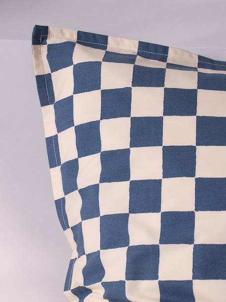 Taie d'oreiller percale de coton 'marius' Bleu+Vert 2 - vertbaudet enfant 