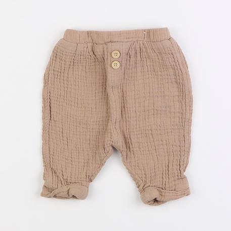 Pantalon doublé velours - 3 mois Marron 1 - vertbaudet enfant 