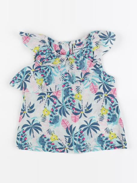 Blouse - 24 mois Bleu, rose 1 - vertbaudet enfant 