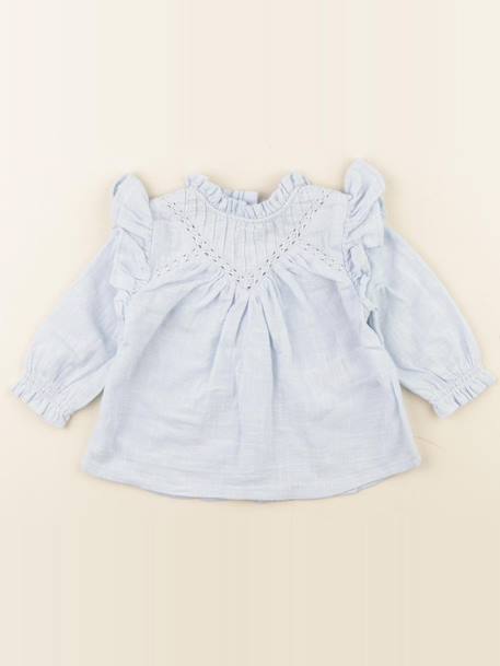Blouse - 3 mois Bleu 1 - vertbaudet enfant 