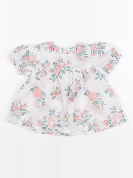 Blouse - 18 mois Blanc, rose 1 - vertbaudet enfant 