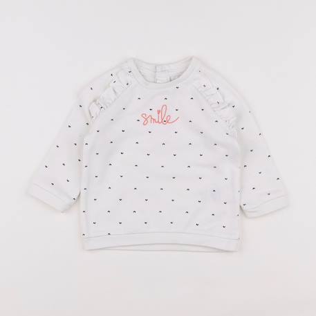Sweat - 6 mois Blanc 1 - vertbaudet enfant 